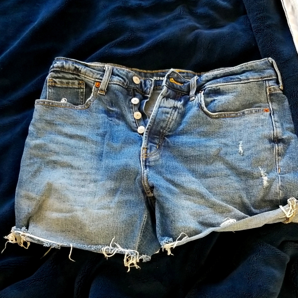 Old Macy size 11 high rise o.g. straight secret smooth pockets jean shorts